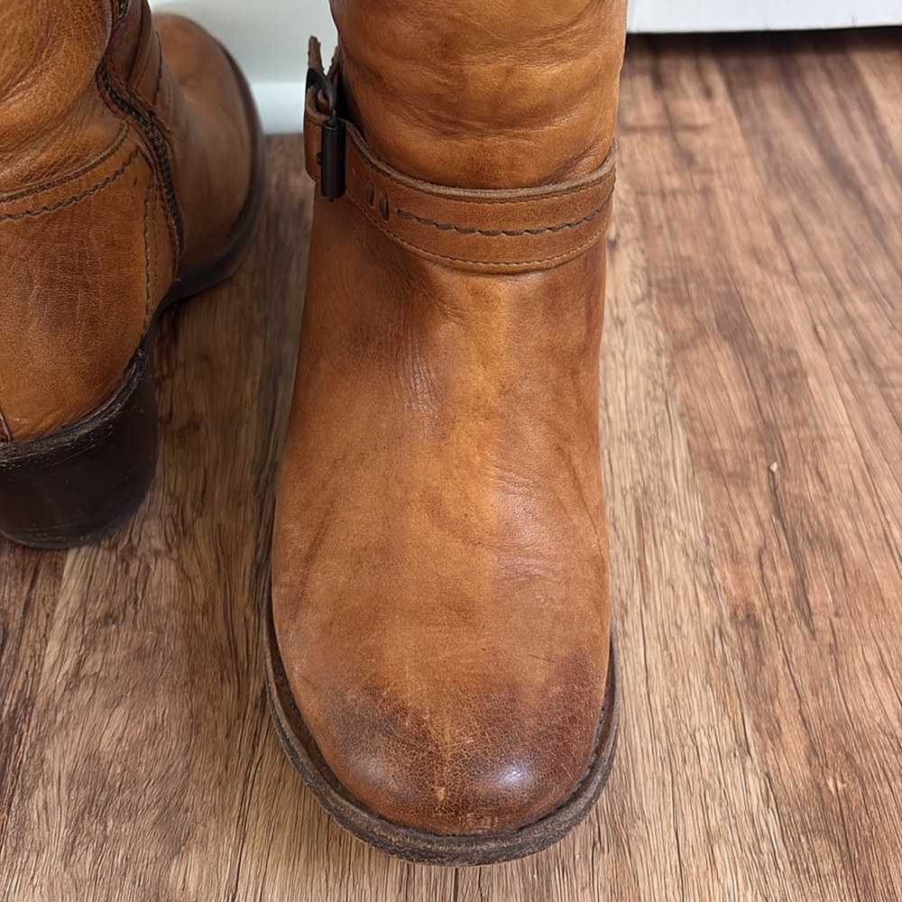 Frye Brown Leather Heeled Boots - Picture 4 of 7